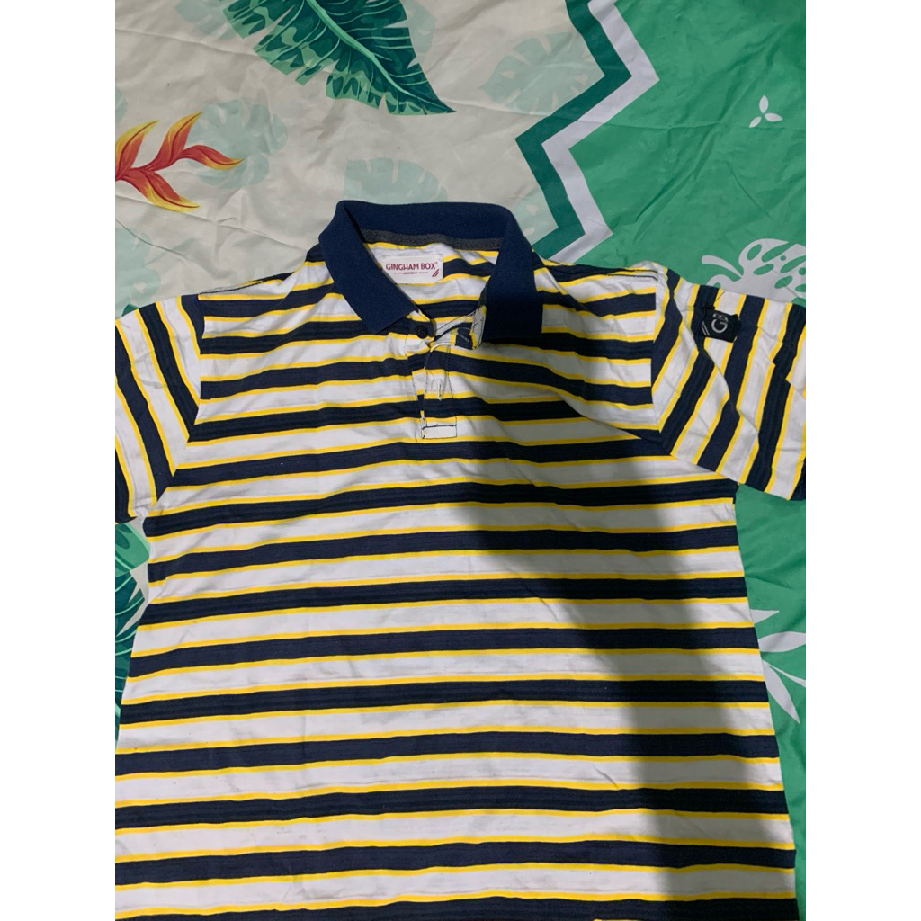 polo shirt Gingham Box size L original Used like new