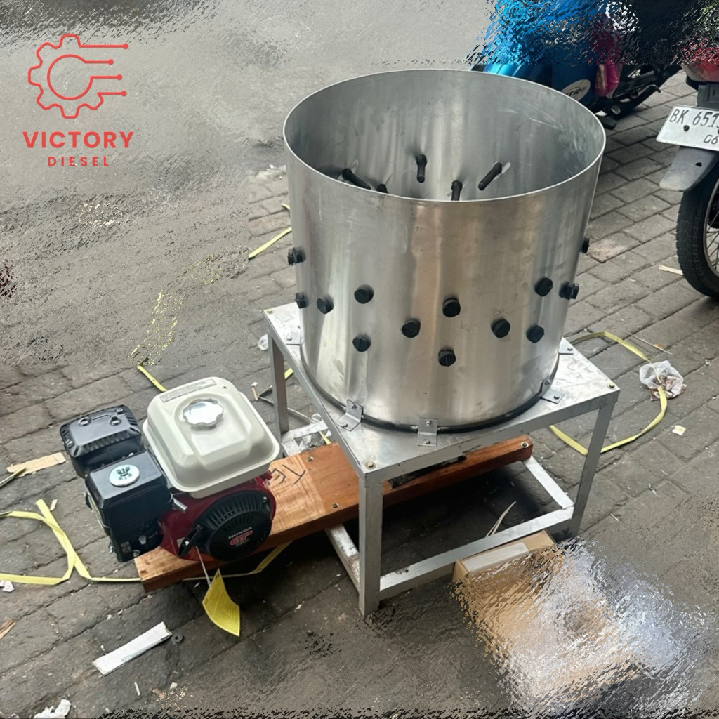 Mesin Pencabut Bulu Bubut Ayam Tong Ayam Standard + Mesin Penggerak / Tanpa Mesin