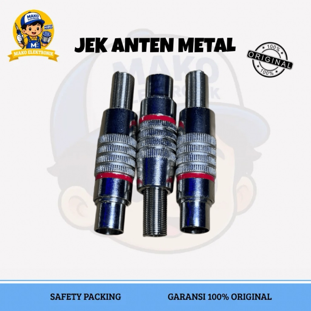 Jek Jack Antena TV Metal Male Laki Kualitas Baik
