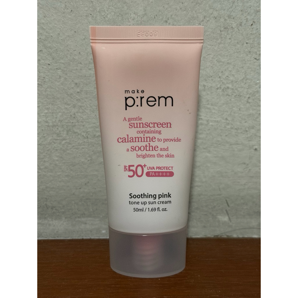 [PRELOVED] MAKE PREM soothing pink sunscreen