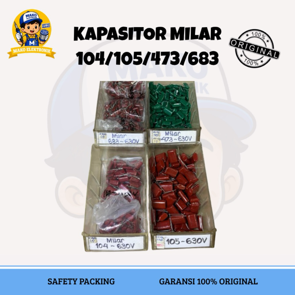 CAPASITOR MILAR 104 / 105 / 473 / 683 J - 630V VOLT KAPASITOR MYLAR