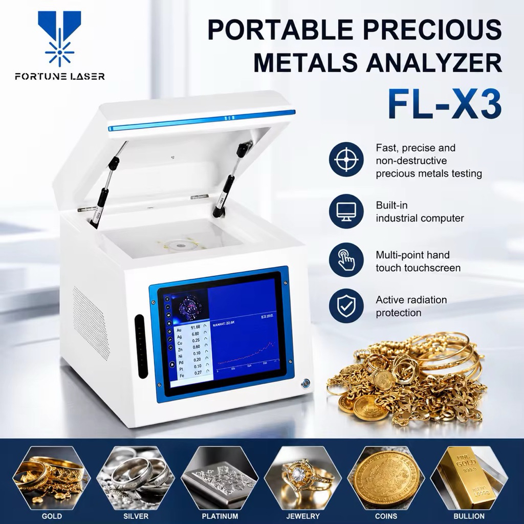 EDSX3 XRF Gold Tester Precious Metal Analyzer XRF Spectrometer Gold Purity Tester Karat Emas Analyze