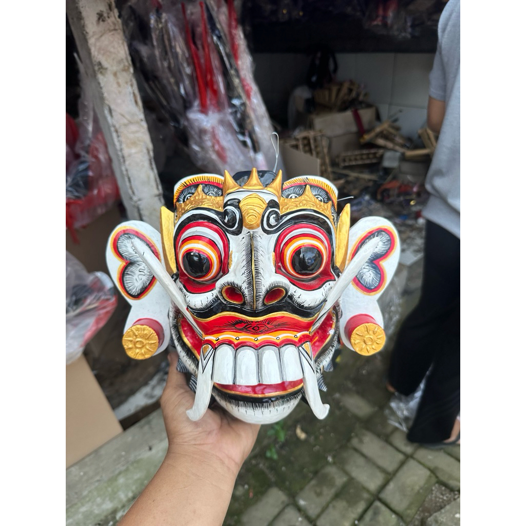 Topeng Rangda Agung Tapel SAJA -  Rangda Halus Pajangan Rangda Topeng Leak Topeng Hantu Bali Topeng 