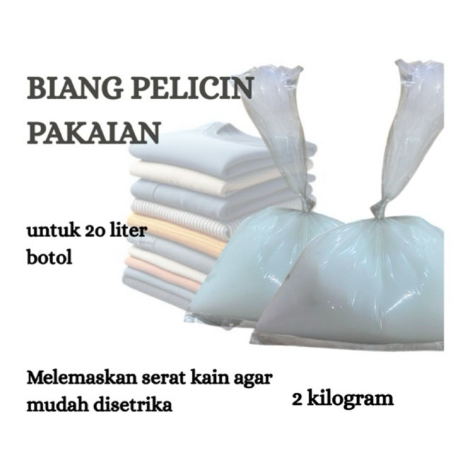 biang pelicin pakaian 2 kg untuk melicinkan pakaian sebelum menyetrika