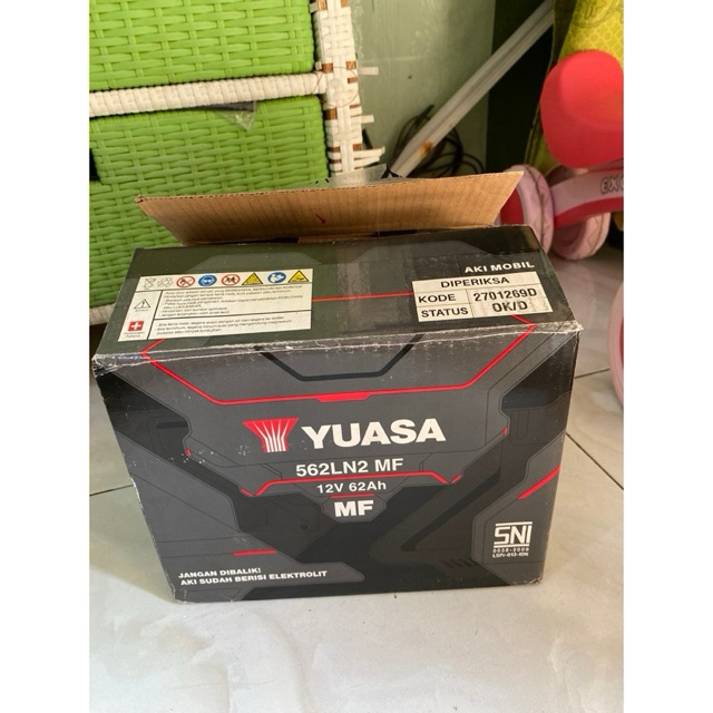 AKI BEKAS Aki Mobil YUASA 562LN2 MF 12V 62Ah | Baterai mobil toyota innova reborn fortuner hi-ace