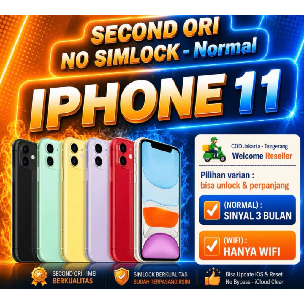 IPHONE 11 64GB Second inter Normal Bekas Like New