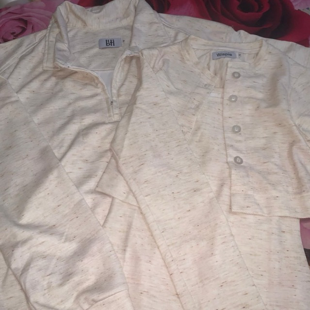 (Couple Biti X Wispie) Bitclub Polo Halfzip X Wispie Gen Z Top Linen