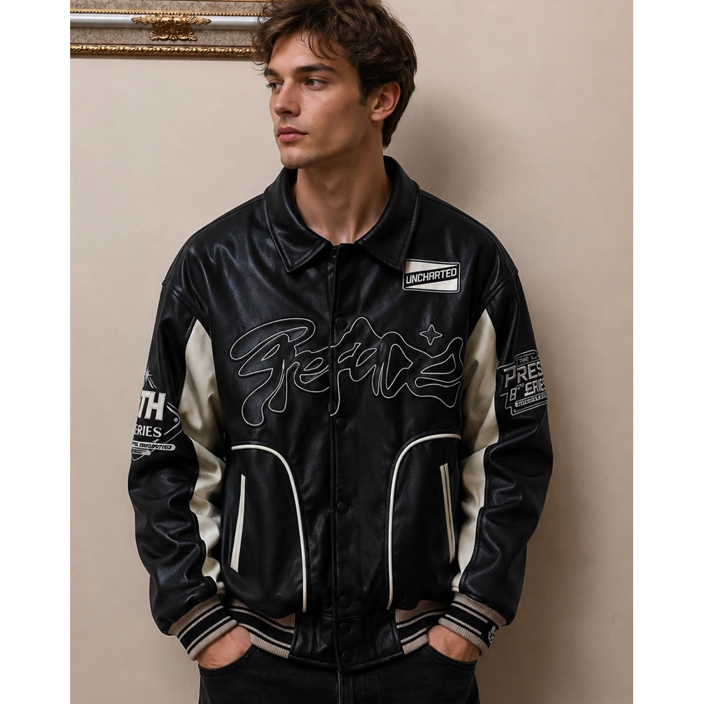 Uncharted Varsity Leather Jacket Limited Edition SIZE M (preloved)
