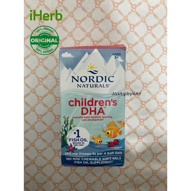 Nordic Children’s DHA 180 Softgels ORIGINAL iHerb