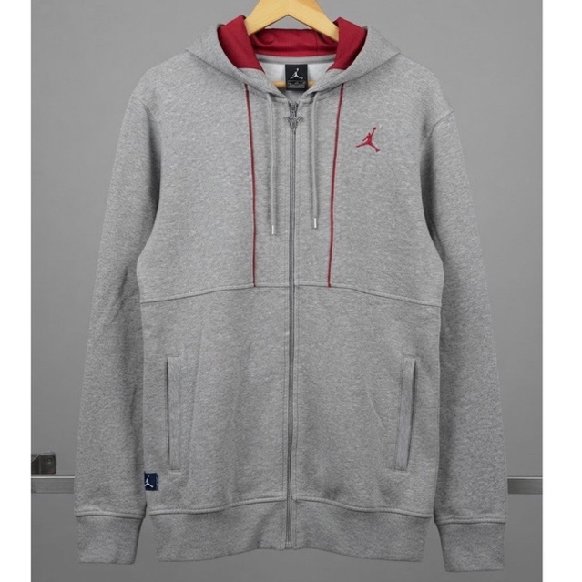 zipper hoodie Jordan size XL grey red