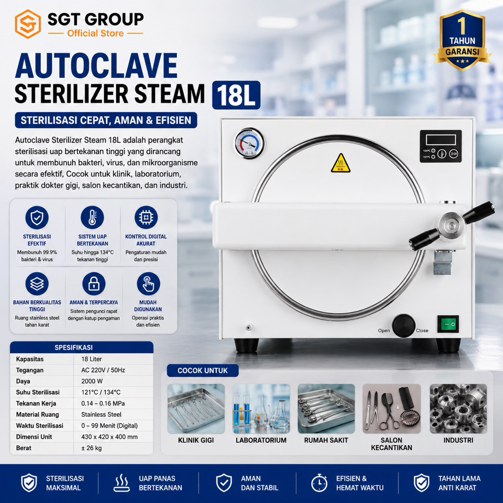 autoclave sterilizer steam autoclave steam dental table top 18L