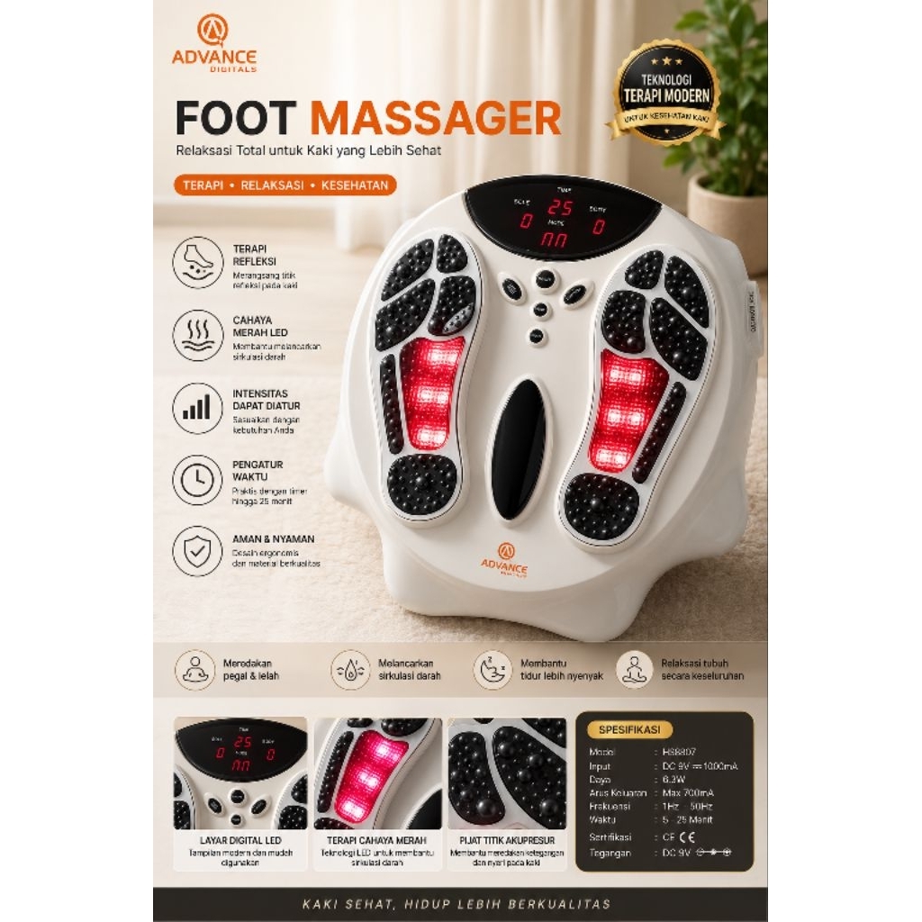 Foot Massager Advance HS8807 – Digital Foot Therapy