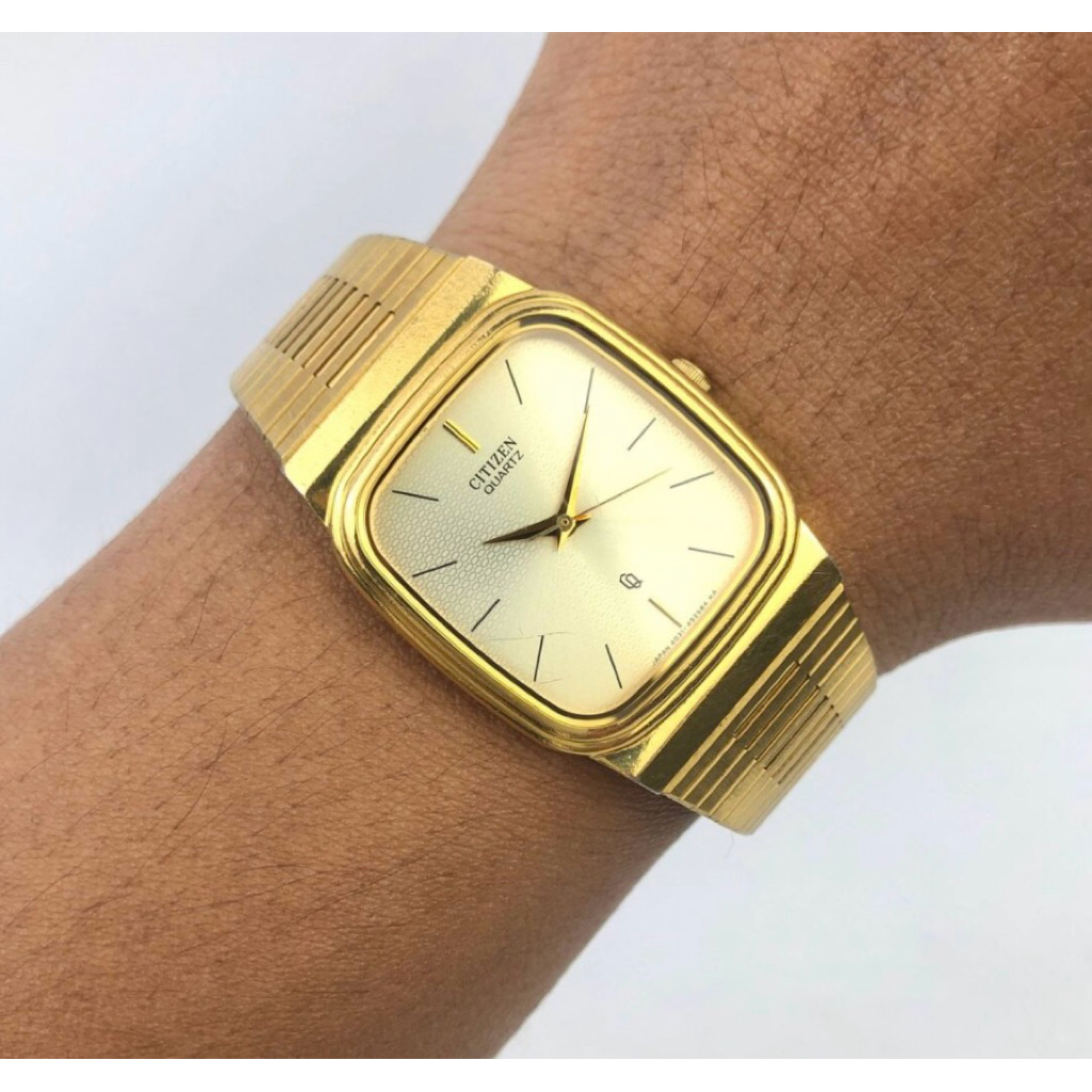 preloved jam tangan vintage citizen gold