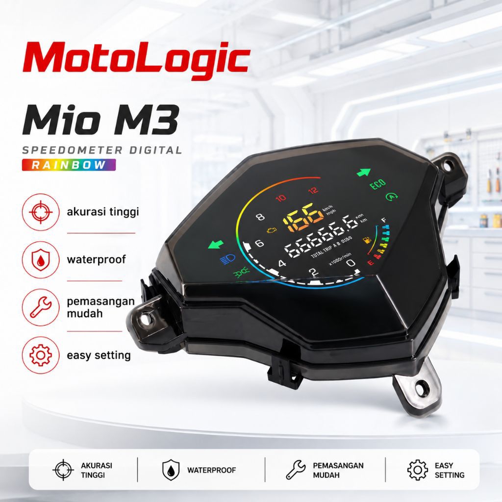 speedometer mio m3 rainbow full digital