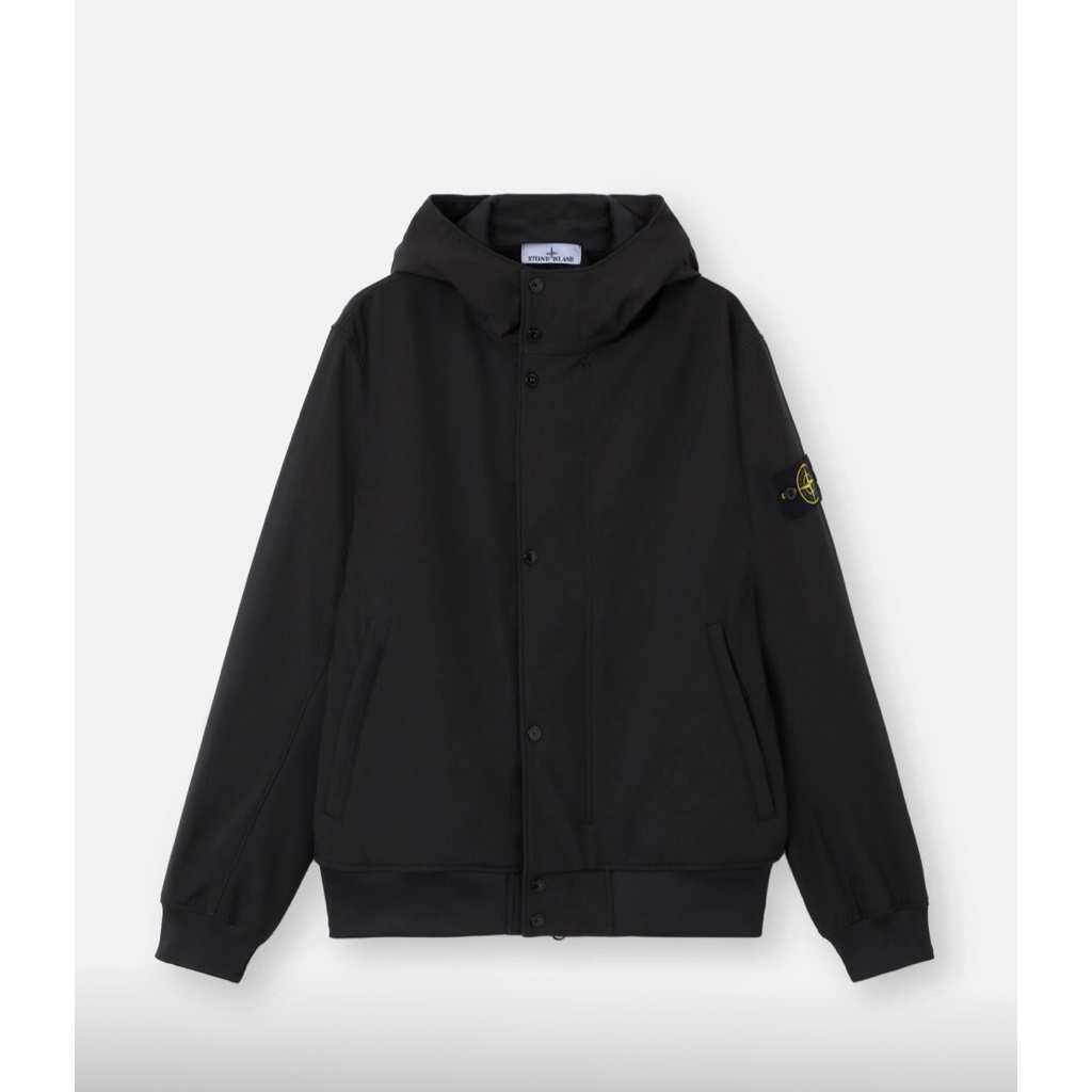 STONE ISLAND LIGHT SOFT SHELL R BLACK JACKET ORIGINAL