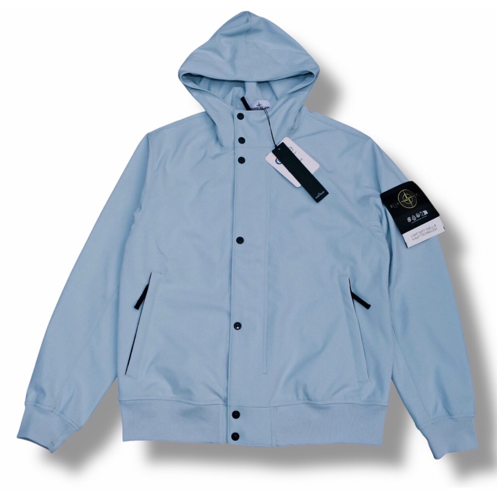 STONE ISLAND LIGHT SOFT SHELL R BLUE JACKET ORIGINAL