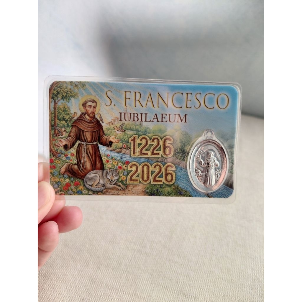Medalion card Santo Fransiskus Assisi Yubileum