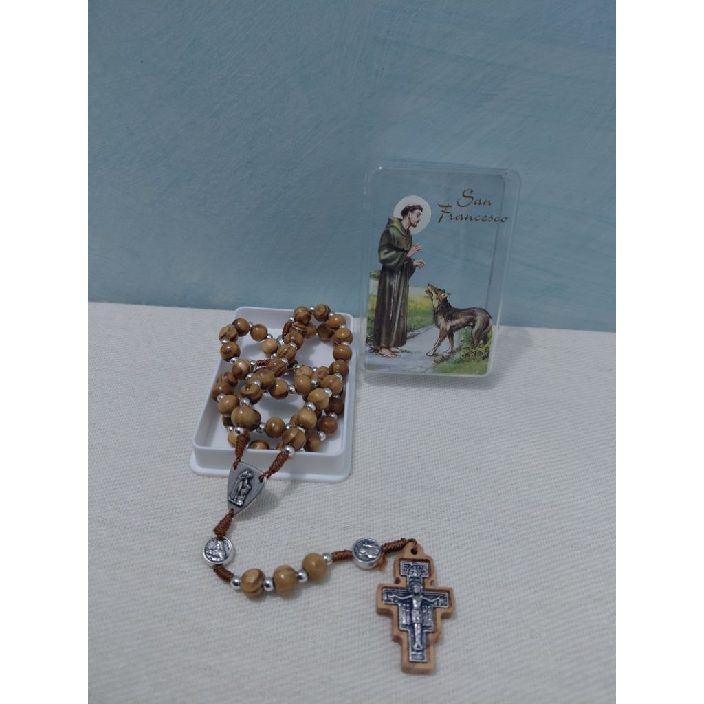 Rosario Kayu Olive Santo Fransiskus Assisi