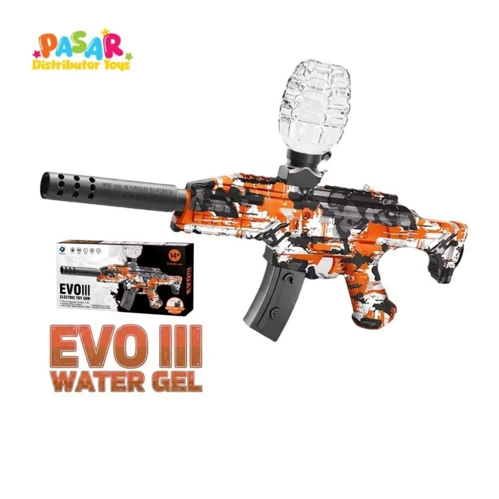 Senapan Mainan Anak Blaster Gun Peluru Gel Water Elektrik ABS 37x17x9cm 4 Warna
