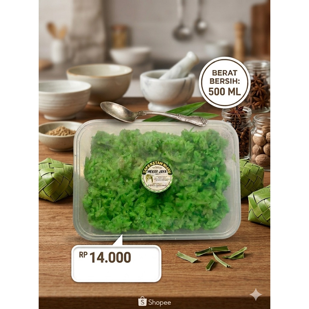 tape ketan hijau kemasan 500ml
