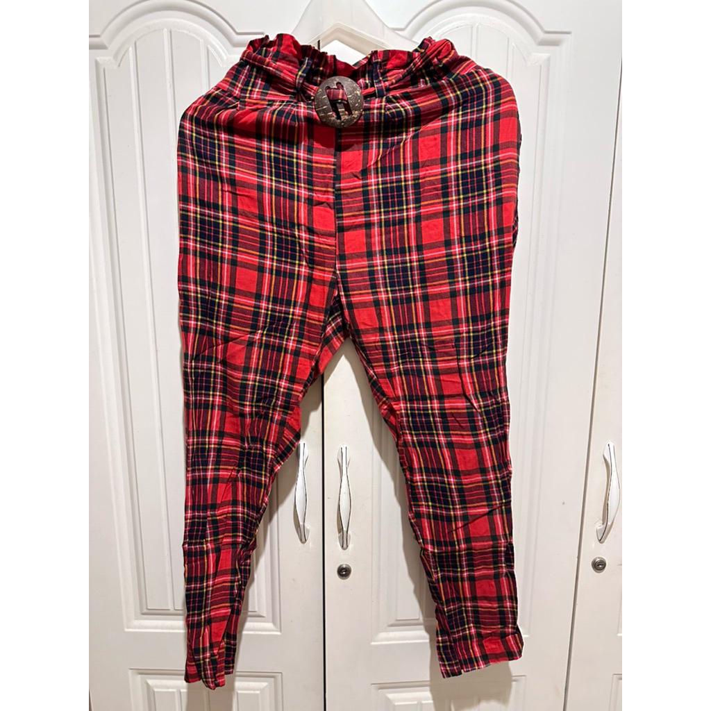 Classic British Red Tartan Pants