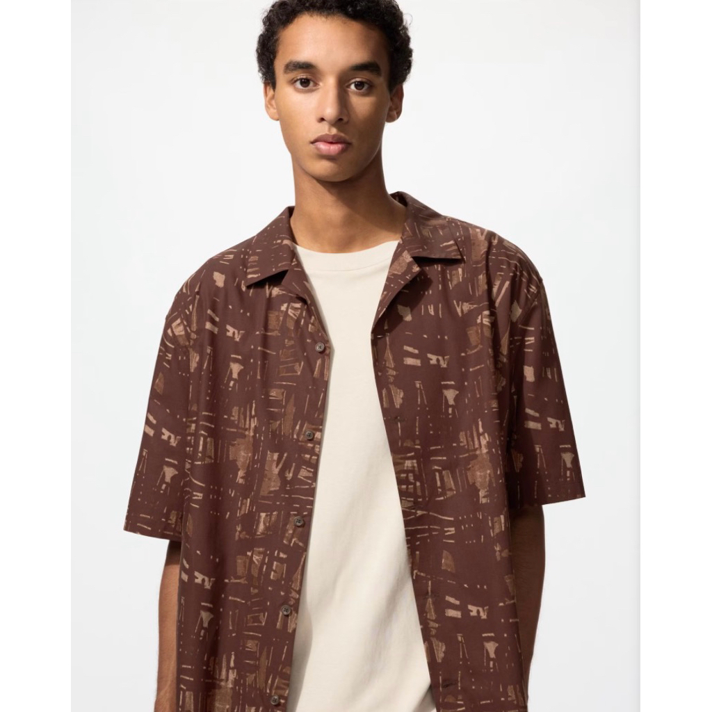 Kemeja Kerah Terbuka UNIQLO ~ Ukuran L