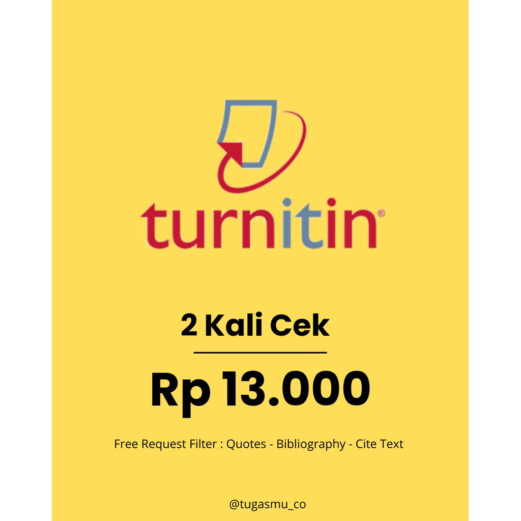 Turnitin No Repository (2 Kali Cek)