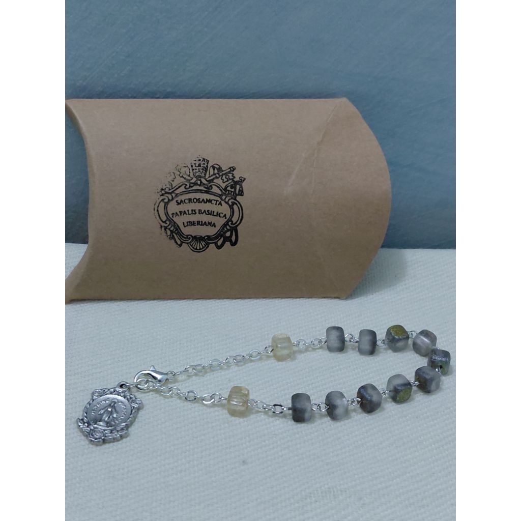 Gelang Rosario Katolik Medali Wasiat Santo Benediktus