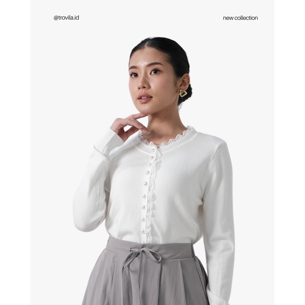 trovila - Harina Lace Cardigan | Atasan Wanita Outer | Cardigan Lace Terbaru