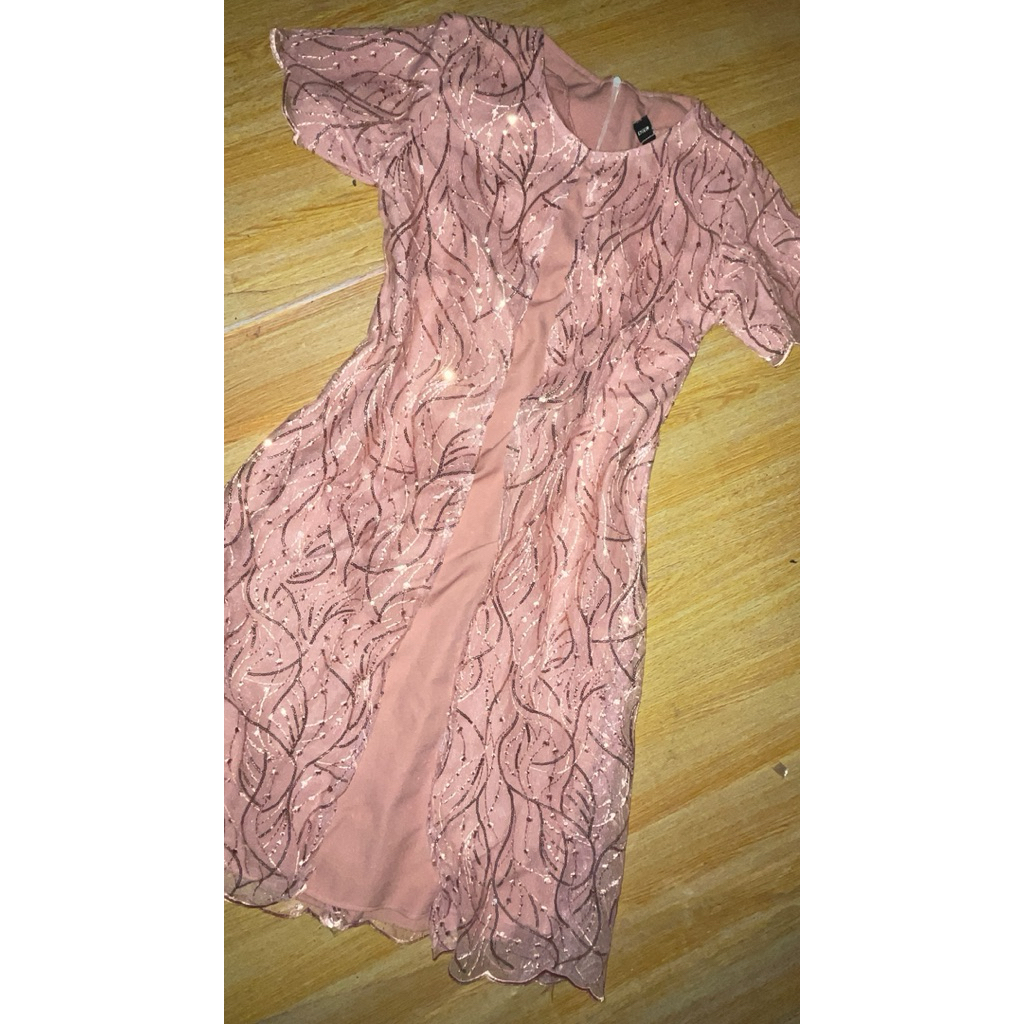 Dress Tile Brukat Brokat Payet