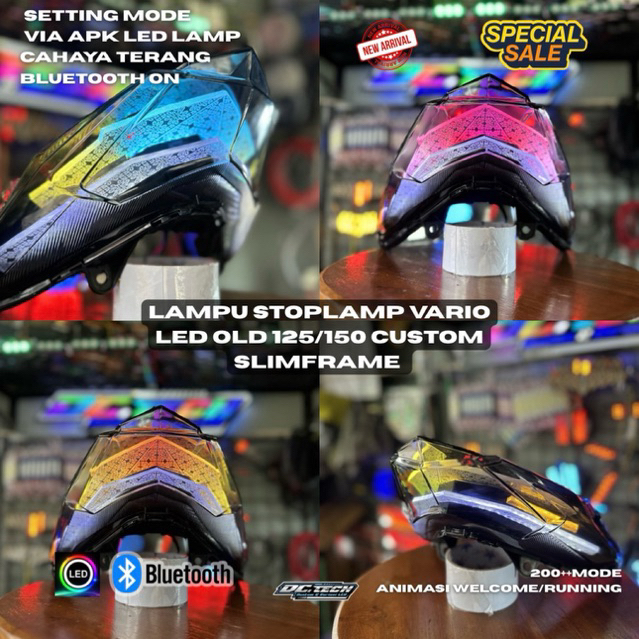 LAMPU STOPLAMP VARIO 125/150 LED OLD CUSTOM SLIMFRAME RGB