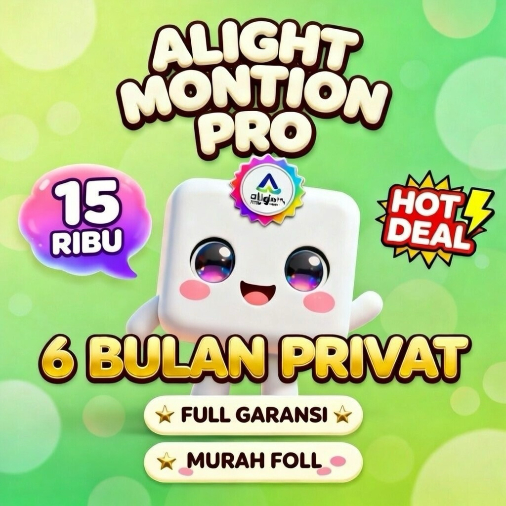 Edit mudahPakai AlightMotion Premium Pro 6 Bulan