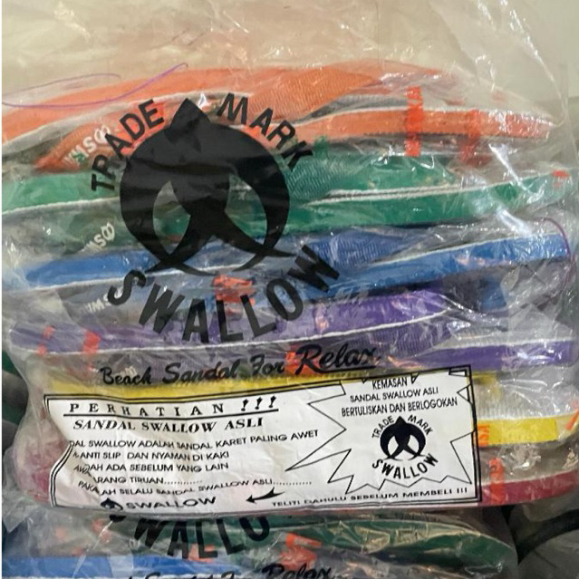 GROSIR Sandal Jepit Segala Merk / Swallow Mely Melly Lucio Pearlswallow / Sandal Jepit Pria Wanita O