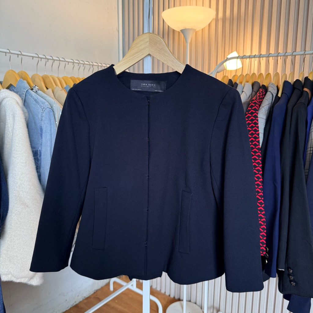 BLAZER CROP WANITA BRAND ZARA