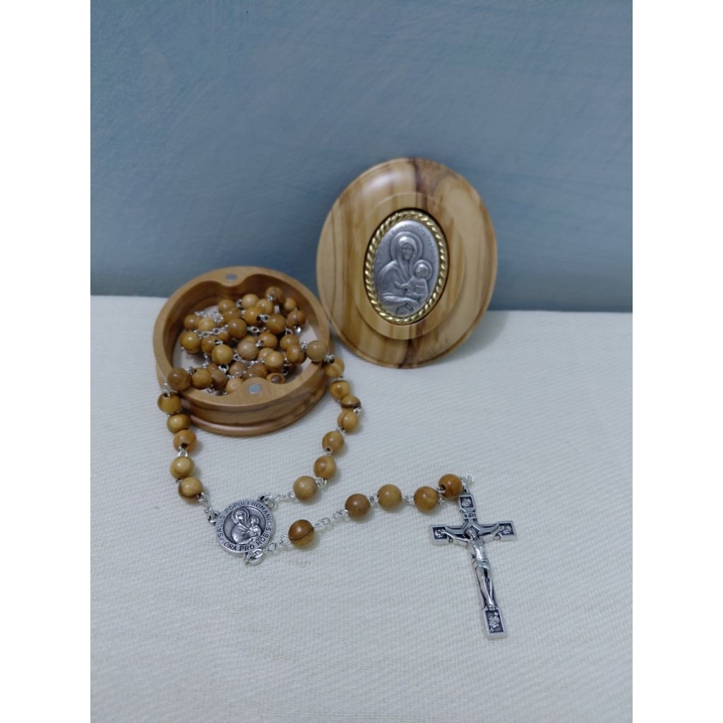 Rosario Kayu Olive Wood Roma Vatican Italy
