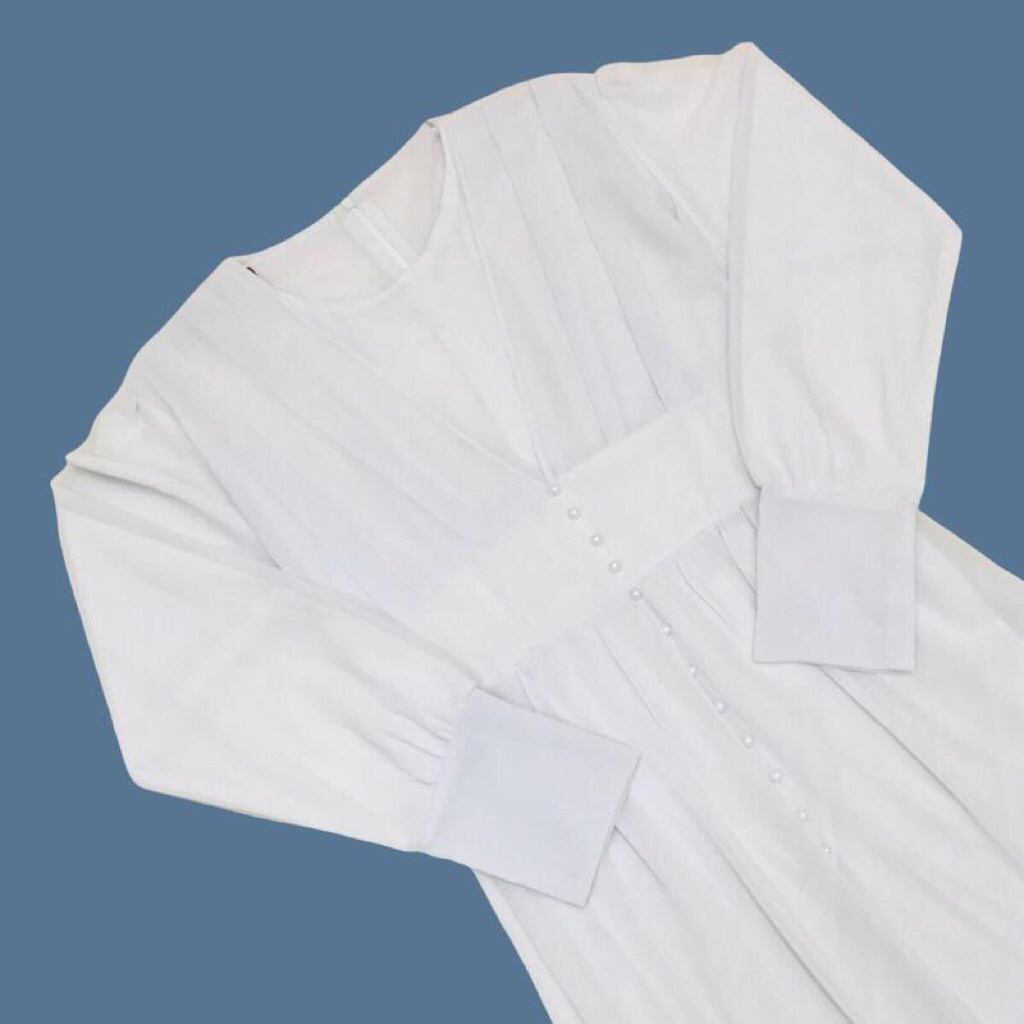 Gamis Syari Putih Polos Wanita
