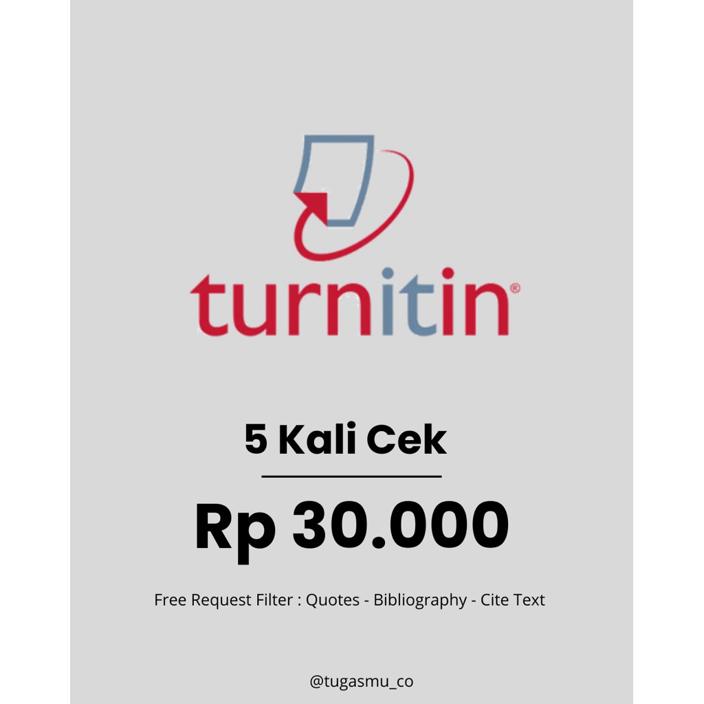 Turnitin No Repository (5 Kali Cek)