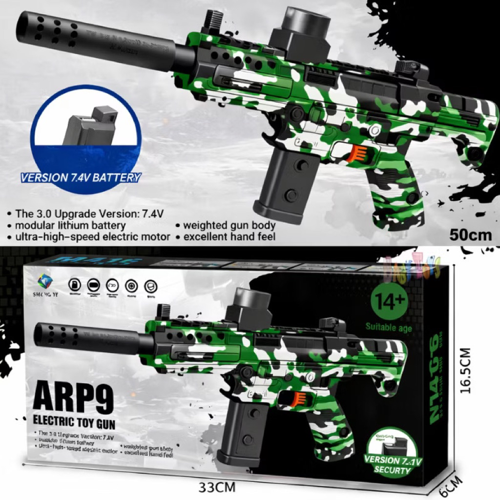 Mainan Tembakan Elektrik ARP9 Water Bubble Gun Kado Anak