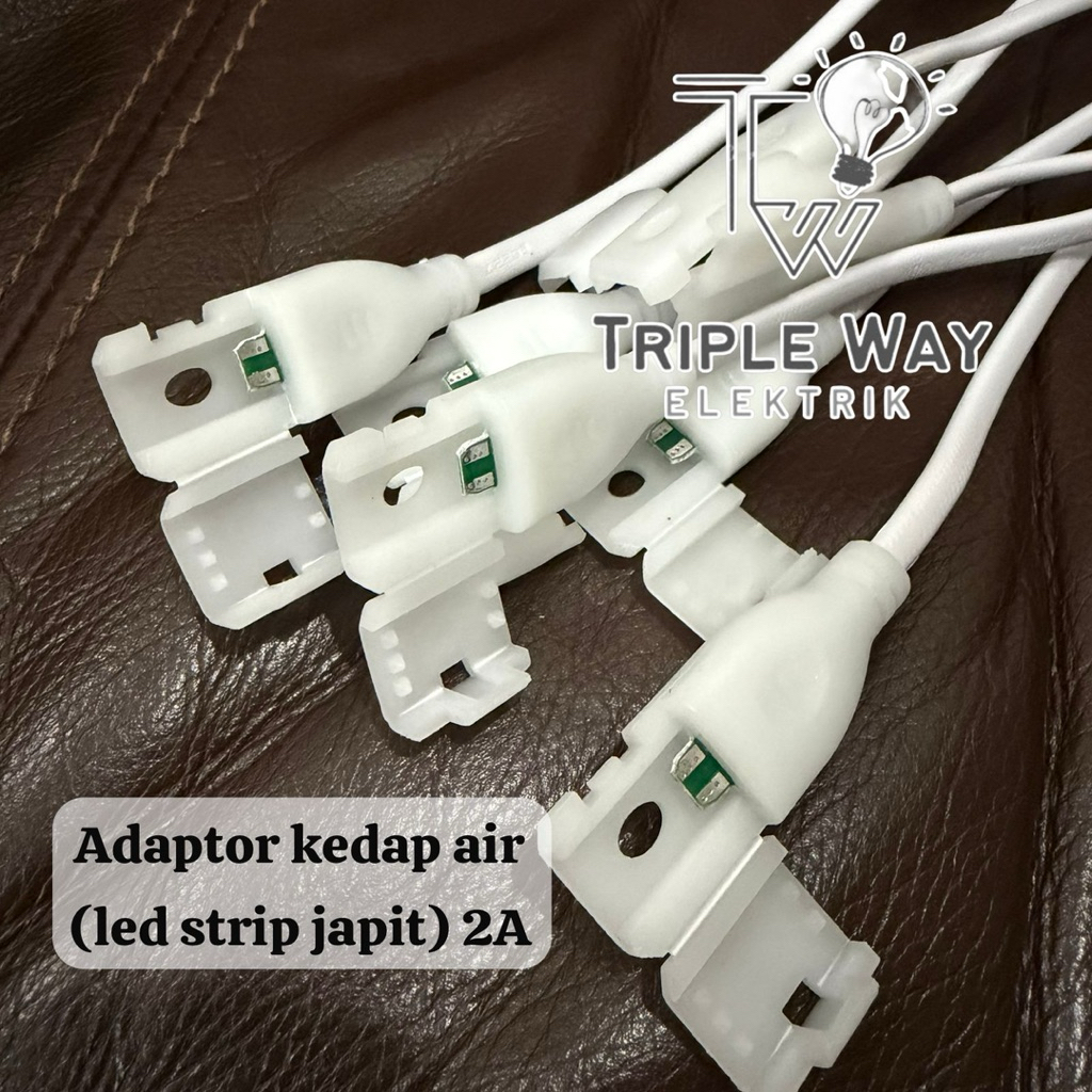 soket jepit / adaptor led strip japit 100m dc & ac,lampu socet led variasi plafon dan lampu hias caf