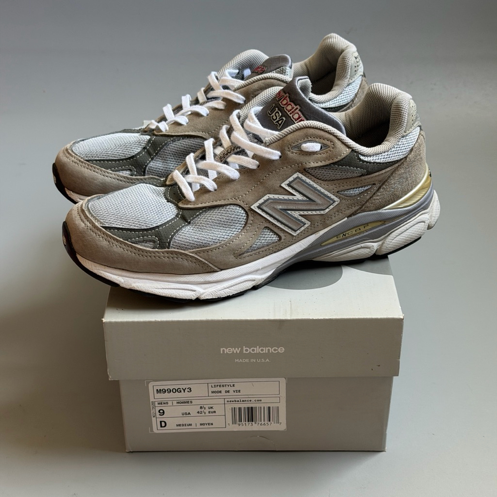Worn New Balance 990v3 Made in USA Grey (100% Original)