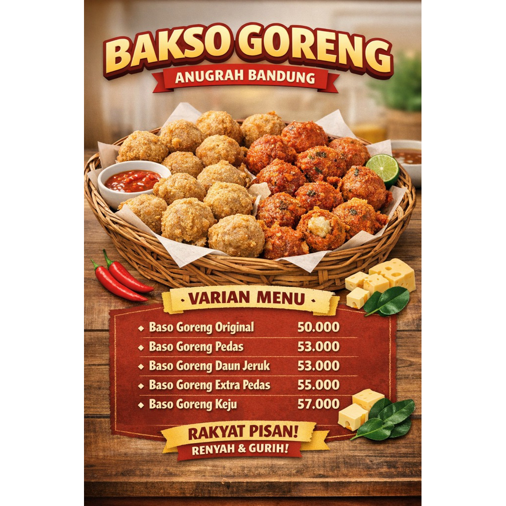 (JASTIP) PRE-ORDER BAKSO GORENG ANUGERAH BANDUNG READY 05 APRIL 2026