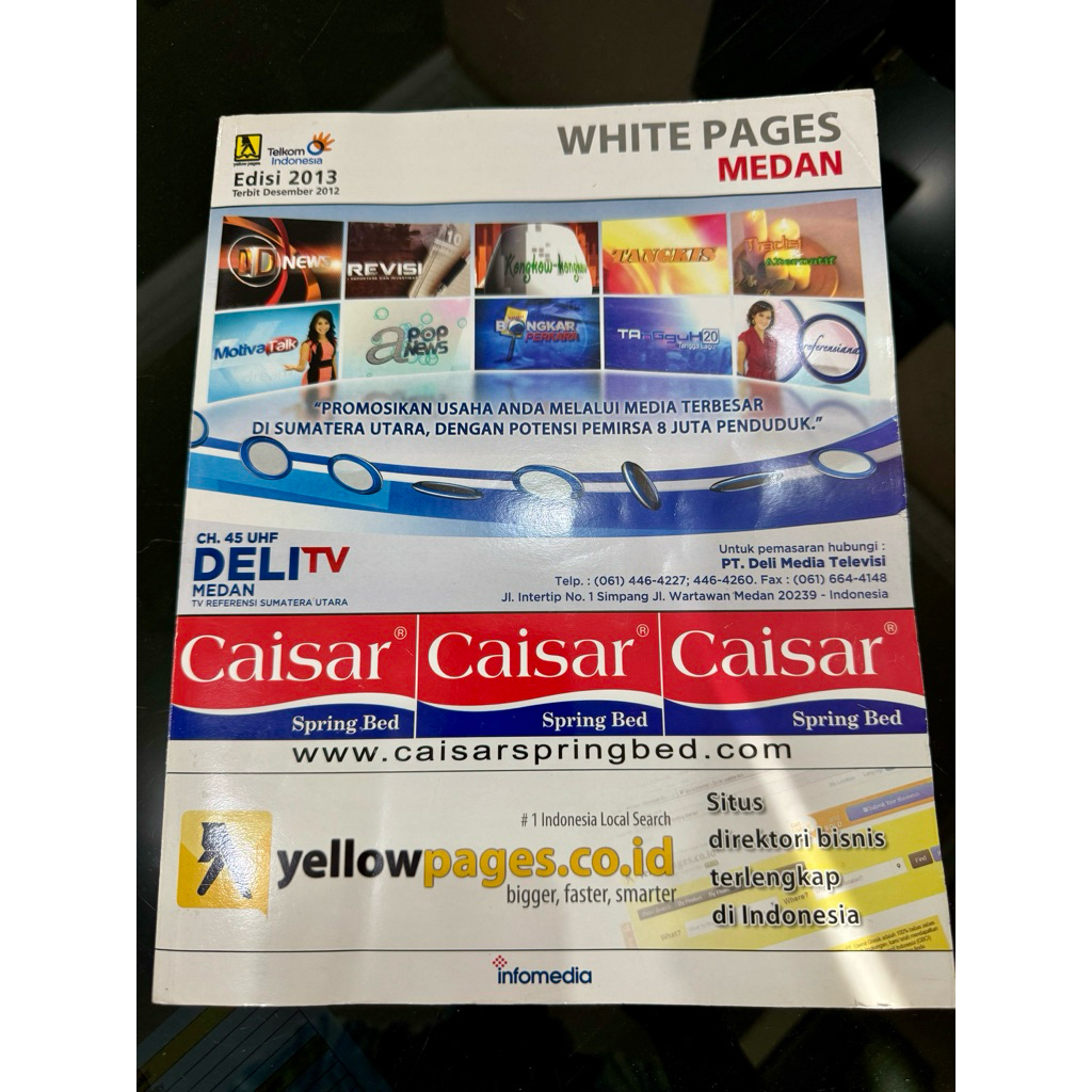 Buku White Pages Yellow Pages Edisi Medan