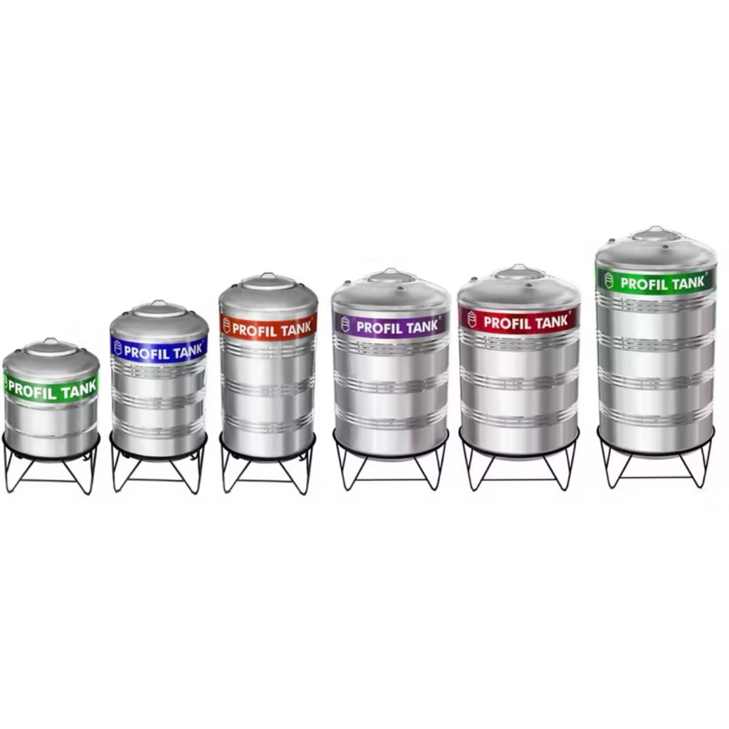 Tangki stainless Profil tank PS 2500 kaki kapasitas 2600 liter