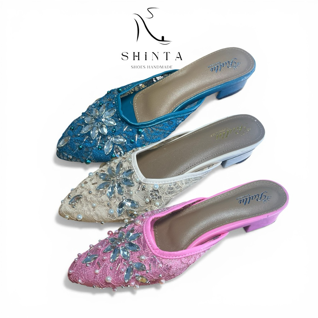 Sepatu Wedding Heels 3cm Brukat Payet new marwah series size 36-45 / Wedding Shoes