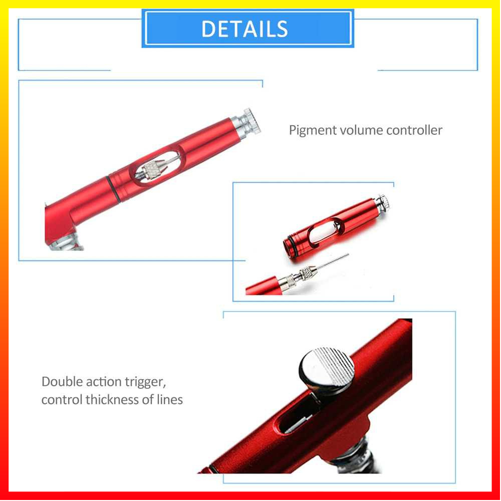 Kompresor Angin Mini Air Baterai Isi Ulang Polymer Lithium 750 mAh Compressor Airbrush Painting Art Spray Gun 0.3mm 7ml KKMOON - 7RHZWHBK