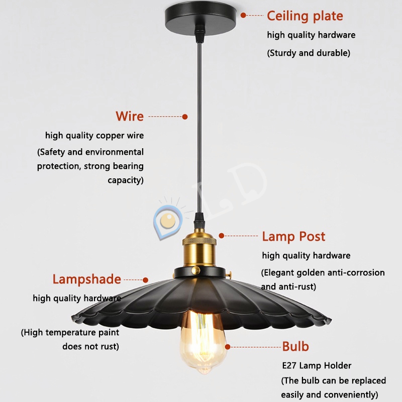 Lampu Gantung Retro Minimalis Lampu Gantung Modern Cocok Untuk Restoran/Cafe/Toko Lampu Gantung Minimalist Lampu Restoran Bar Nordic Bar Besi Untuk Dekorasi