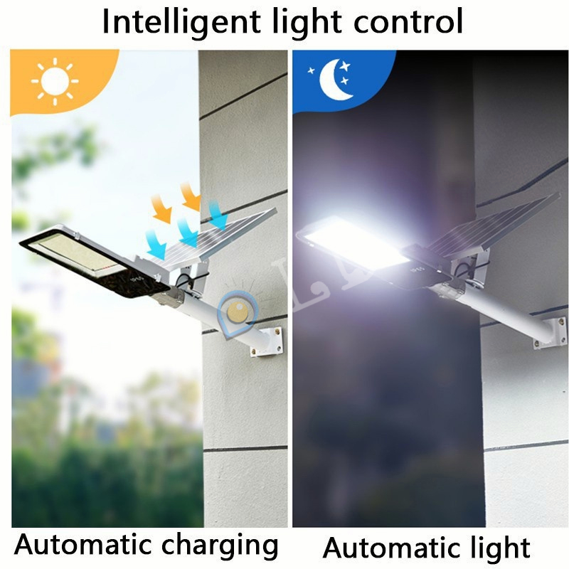 Lampu Jalan Sorot 300Watt Lampu Pju Solar Panel 2 In 1 Lampu Jalan Led Pju Lampu Jalan Lampu Lalan Solar Cell