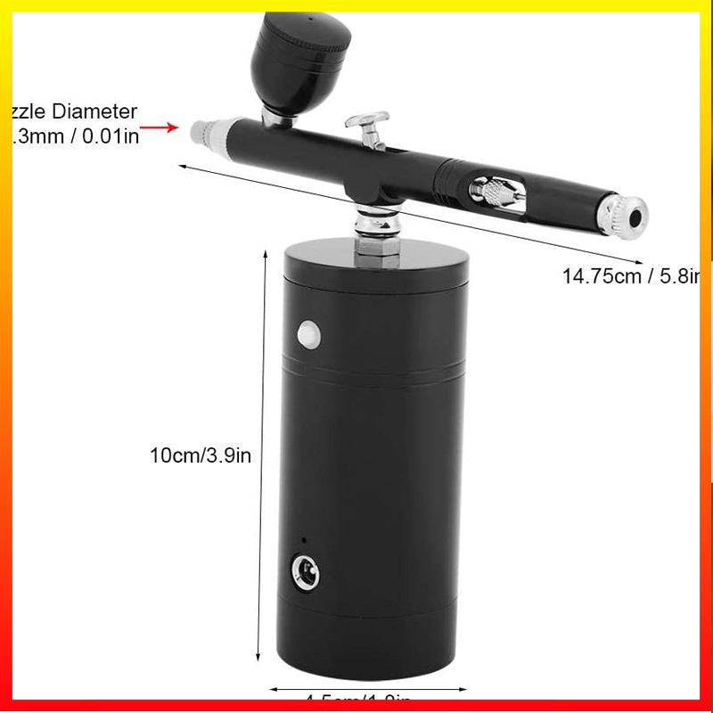 Kompresor Angin Mini Air Baterai Isi Ulang Polymer Lithium 750 mAh Compressor Airbrush Painting Art Spray Gun 0.3mm 7ml KKMOON - 7RHZWHBK