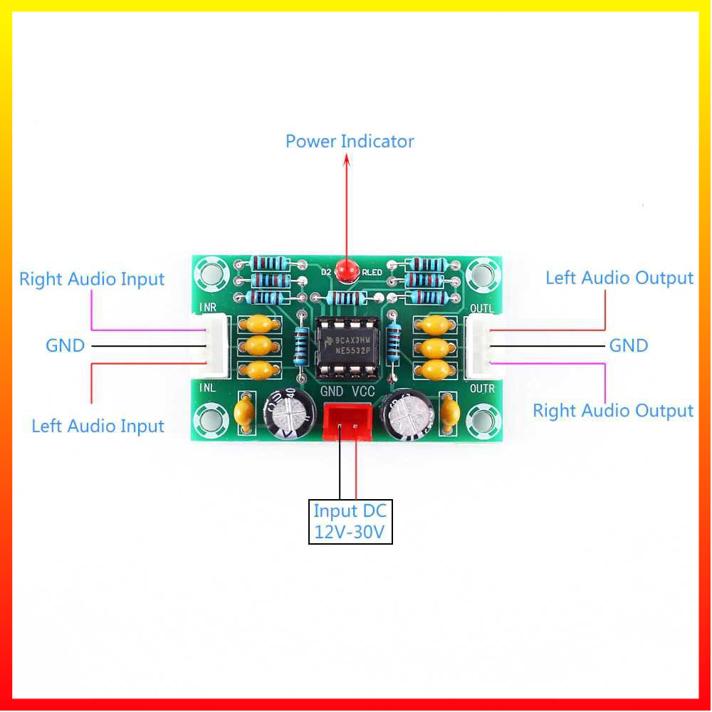 Mini Preamp Amp Modul Amplifier Dual Channel NE5532 Preamplifier Papan Nada Lebar 5 Kali Tegangan 12-30V Your Cee XH-A902 - 7RSK9OXX