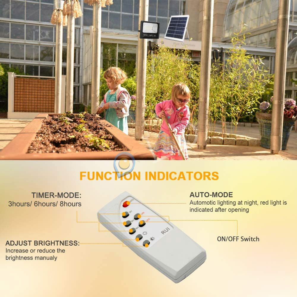 Solar Light Lampu Panel Surya Tenaga 600Watts Led Outdoor Flood Light Cell 50W 100W 200W 300W Lampu Sorot Solar Cell Led Tenaga Surya Lampu Tenaga Matahari Lampu Sorot Outdoor